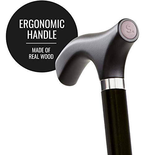 Switch Sticks Folding Walking Cane For Women & Men - color: Black