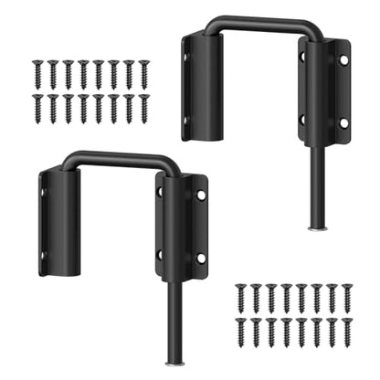 Sliding Door Loop Lock Latch, 2-3/8 Inch Barn Door Lock Black 2PC - color: Black-2 Pcs