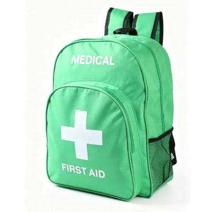 Red Emergency Bag First Aid Backpack Empty Medical First Aid Bag Treatment Trauma Bags for Camping Pet Dog Cat (Green White) - color: Green White