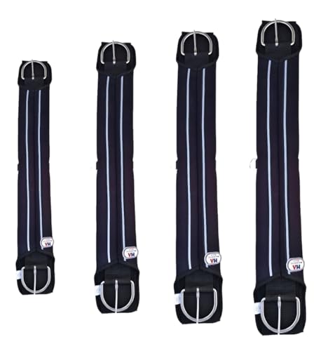 Majestic Ally Neoprene Straight Cinch Girth Stainless Steal Buckles Black -22'', 26",30" and 34" - size: 26 Inch