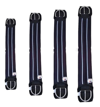Majestic Ally Neoprene Straight Cinch Girth Stainless Steal Buckles Black -22'', 26",30" and 34" - size: 34 Inch
