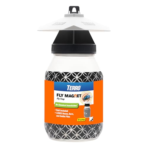 TERRO Fly Magnet Trap, Reusable Poison-Free Outdoor Fly Catcher with Bait - size: 1 Pack