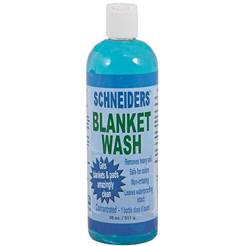 Schneiders Horse Blanket Wash | Transformative Equine Care | Wash in Waterproofing | Horse Blanket Wash Revives & Protects | Eco-Friendly Formula | Size 16 oz - size: 16 oz