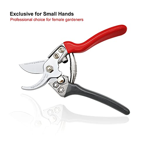 TONMA 7.5" Garden Scissors, Made in Japan, Pruning Shears & Clippers, TP-3 | 1" Cut Capacity Bypass Garden Shears, Japanese Hand Pruners Loppers for Gardening, Ergonomic Grip for Women or Small Hand - size: 7.5 inches