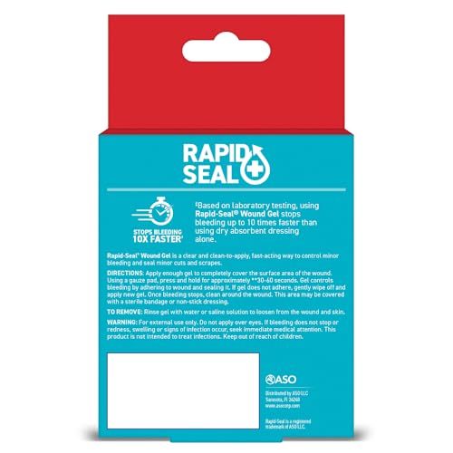 Rapid-Seal Hemostatic Wound Gel, 5 Tube, Stops Bleeding in Seconds - size: 5 Tubes (0.5 Fl Oz Each)