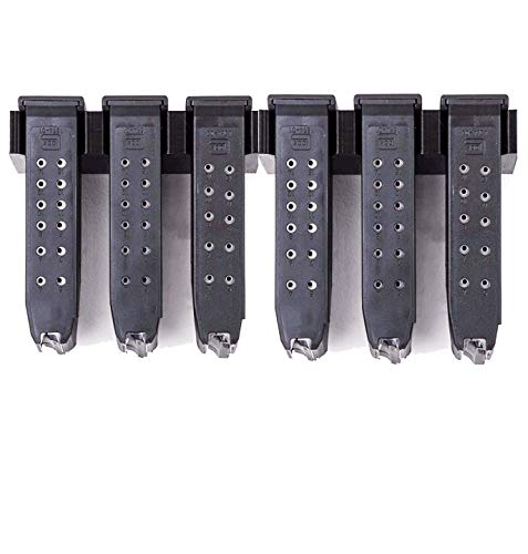 Magazine Mount for Glock 17 19 26 31 32 33 34 - Pistol Mag Wall Display Storage Organization System (2 Mount Hold 6 Mags) - color: 2 Mount Hold 6 Mags