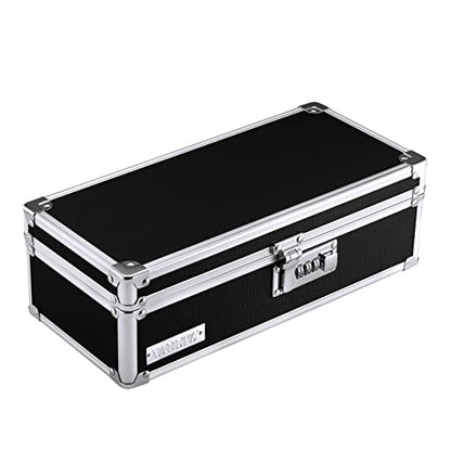 Vaultz Locking Medicine Storage Box, Combo Lock, 3.75x11.88x5.25, Black - color: Black