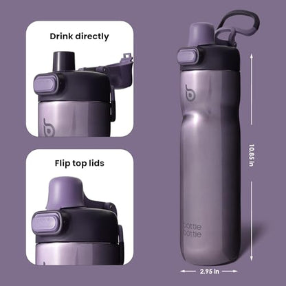 BOTTLE BOTTLE Insulated Water Bottle with Handle 24 oz purple - color: purple