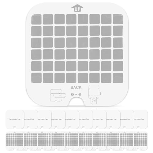 20 PCS Flying Insect Refills for Indoor Fly Light Trap, Indoor Fly Trap Plug-in Insect Trap Replacement Mosquito Sticky Glue Boards (White) - color: White