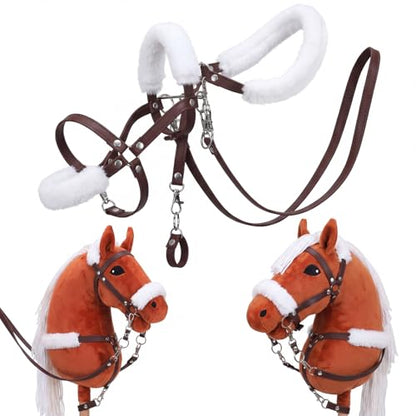 Shappy Hobby Horse Bridle Toy Accessories,Brown - color: Brown