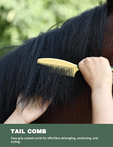11-Piece Horse Grooming Kit with Waterproof Tote Pasture Glow - color: Pasture Glow