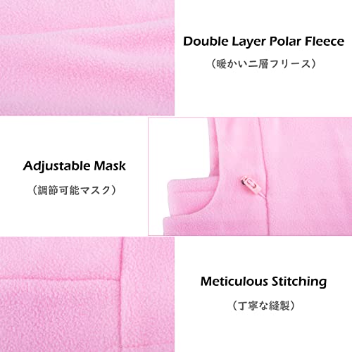 TRIWONDER Kids Winter Hats Balaclava Ski Mask for Boys Girls Toddlers Windproof Adjustable Cold Weather Face Mask Neck Warmer - color: Pink