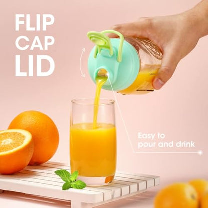 AIEVE Mason Jar Pour Spout Lid, 4 Pack Regular Mouth Mason Jar Lids with Flip Top,Reusable and Leak-Proof Plastic Canning Pitcher Lids tor Milk, Coffee, Juice, Lemonade,Colorful(Jars not Included) - size: 4 Pcs Regular Mouth Lids