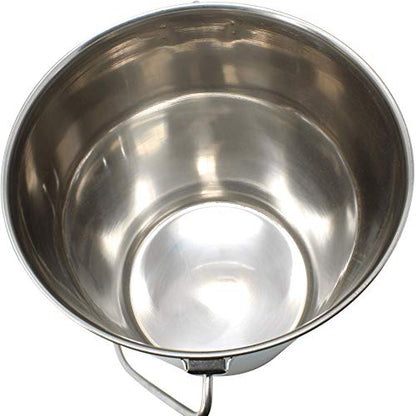 800101 4 Quart Stainless Steel Pail Bonka Bird Toys Durable Shiny Pets Food Water Liquid Treat Feed - size: (4) Quart