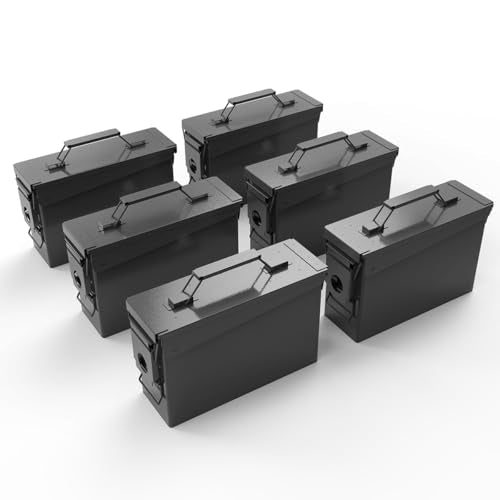 HARDROCK Metal Ammo Can, Ammo Box - color: Black, size: 30cal *6
