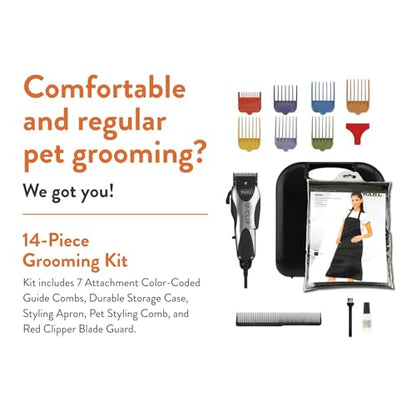 Wahl Pro Animal Deluxe U-Clip Trimmer, Black & Chrome