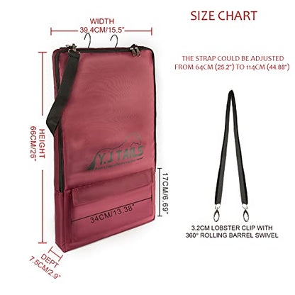 Horse Bridle Bag, Horse Tack Carry Bag with 3 Prong Tack Rack for Halters, Bridle, Harness, Equestrian Reins, Bits and Headstalls (Wine Red)