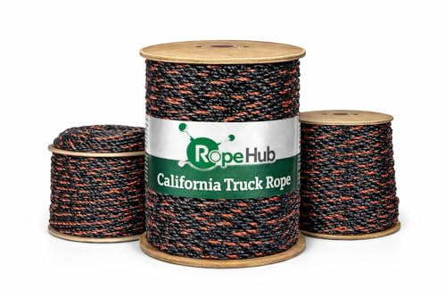 RopeHub California Truck Rope, Polypropylene Tie Down Rope, 1/2" x 100 Ft - size: (#) 1/2 inch x 100feet