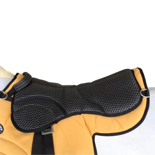 CHALLENGER Horse English Western Trail Fleece Padded Adjustable Bareback Saddle Pad 39TS05 - color: Tan