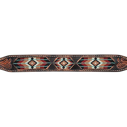 Circle Y Distressed Southwestern Beaded Breast Collar for Horse