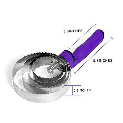 BOTH WINNERS Reversible Stainless Steel Curry Comb with Soft Touch Grip (Purple) - color: purple