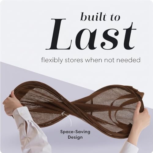 Handy Laundry Collapsible Mesh Pop Up Laundry Hamper with Side Pocket - color: Brown, 1-PACK
