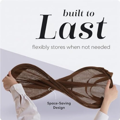 Handy Laundry Collapsible Mesh Pop Up Laundry Hamper with Side Pocket - color: Brown, 1-PACK