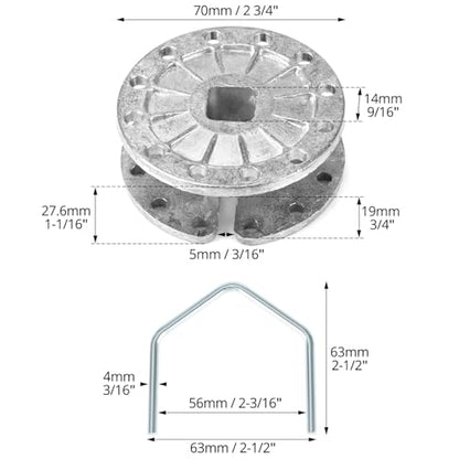 QWORK Fence Tightener, 20 Pcs Rapid Inline Fence Tensioner Strainer for Electric and Farm Fences