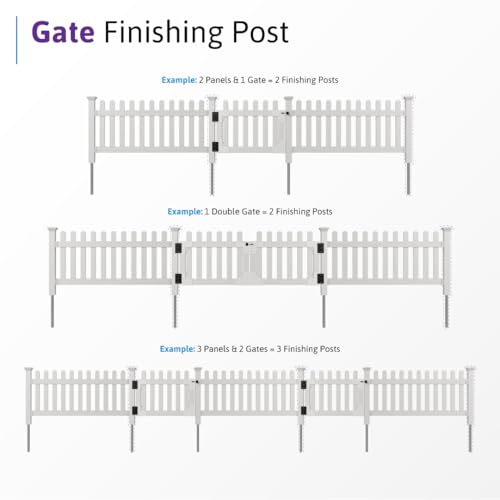 WamBam Newport 3ft White Vinyl Finishing Post - color: Newport Finishing Post