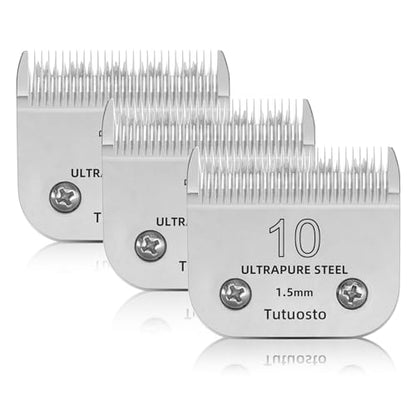3 Pack 10 Clipper Blade Compatible with Andis, Wahl and Oster Dog Clippers - color: 10# 3PACK