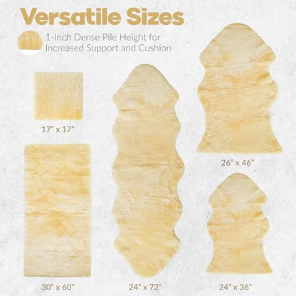 Natural Medical Sheepskin Pad, Non-Slip Back, Natural, 17 x 17 in, 2 Pack - color: Natural, size: 17x17 Inch (Pack of 2)