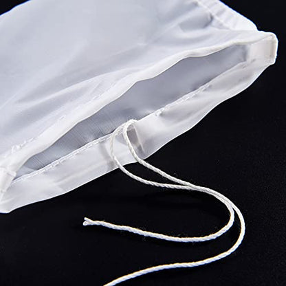 6 Pieces Nut Milk Bags Nylon Food Strainer Bags 200 Micron Milk Filter Bag Nylon Straining Bag Fine Mesh Nut Milk Bag Fine Mesh Filter Bag Coffee Filter Bag Tea Filter Bag(White, 6x8 inch)