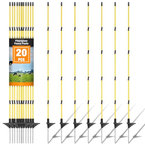 48In/4FT Fiberglass Step-in Electric Fence Posts