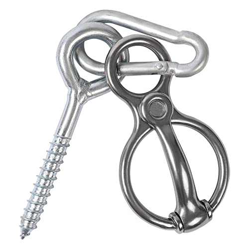 Martx Blocker Tie Ring for Horses, Stainless Steel Tack Accessories
