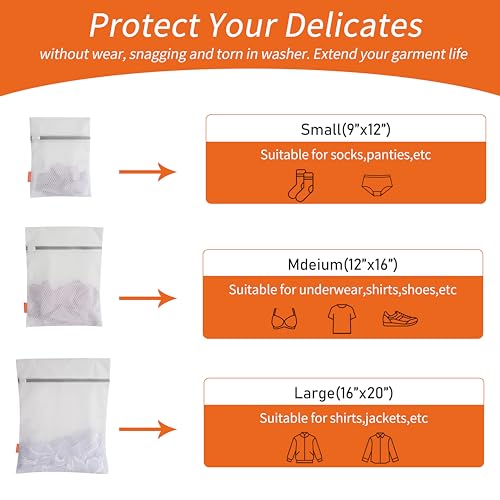 Polecasa Diamond Mesh Laundry Bags 3 Pack (Large, Medium, Small) - size: 1L,1M,1S