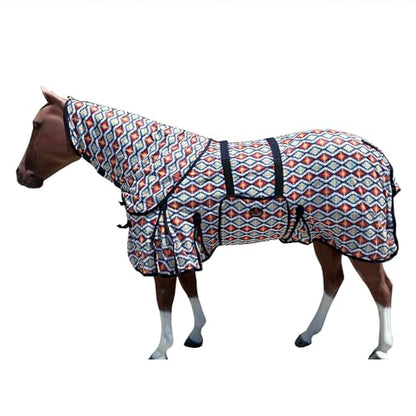 HILASON Horse Fly Sheet Breathable Mesh UV Protection Mosquito Bug Summer - color: Aztec, size: 66 In