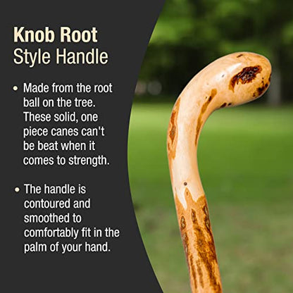 Brazos Wooden Walking Canes for Men and Women, Stable Walking Sticks for Seniors, Made in The USA - size: 37 Inch, style: Knob Root Hardwood 1