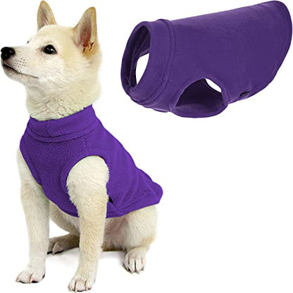Gooby Stretch Fleece Vest Dog Sweater, Violet, X-Small - color: Violet, size: X-Small Length (7")