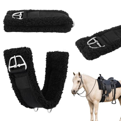 Western Cinch Horse Girth, 28"-34", 1.3" Thick Soft Breathable Fleece Lined - size: 30"
