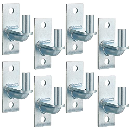 Dunzy 8 Pcs Wall Mount Gate Hinges, Heavy Duty Wall Plate Hinges for Farm Gates, Mount Gate Hinge with 5/8 Hinge Pin Outdoor Chain Link Fence
