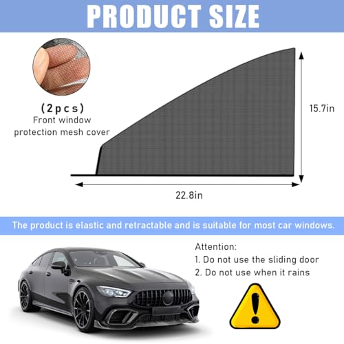 Wevdn 2 PCS Car Window Shade, Breathable Mesh Auto Front Rear Side Window Sun Shades, UV Protection car Window Screens for Baby and Kids, Auto Camping Curtains Privacy Protection Shades (Car Front) - color: Car Front