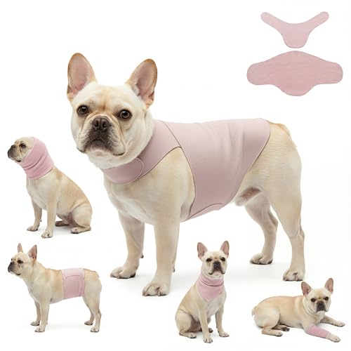 Dog & Cat Surgery Recovery Suit and Anxiety Wrap - color: Pink, size: M