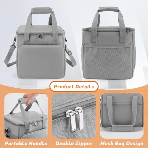 SMYV Pet Grooming Bag for Dog Grooming Supplies, Dog Tote Travel Bag for Pets Grooming Tools Kit Accessories - Grey - color: Grey