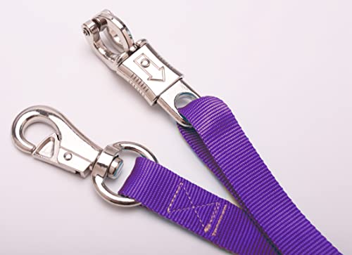 Adjustable Trailer Tie （2 Pack）-Horse Trailer Nylon Strap Tie，Adjusted from 25 to 37” - color: Purple