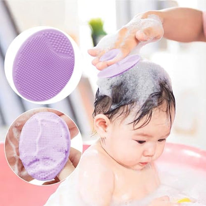 Baby Hair Brush and Comb Set for Newborns & Toddlers | Wooden Baby Brush Set with Soft Goat Bristles l Wood Comb l Purple Cradle Cap Brush| Ideal for Cradle Cap (3 Piece) - color: 3pcs(purple Cradle Cap Brush+hair Brush+wood Comb)