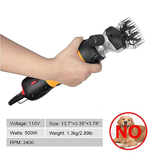 BEETRO 500W Electric Professional Sheep Shears, Animal Grooming Clippers for Sheep Alpacas Goats and More, 6 Speeds Heavy Duty Farm Livestock Haircut - size: One set of blade