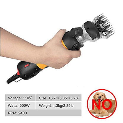 BEETRO 500W Electric Professional Sheep Shears, Animal Grooming Clippers for Sheep Alpacas Goats and More, 6 Speeds Heavy Duty Farm Livestock Haircut - size: One set of blade