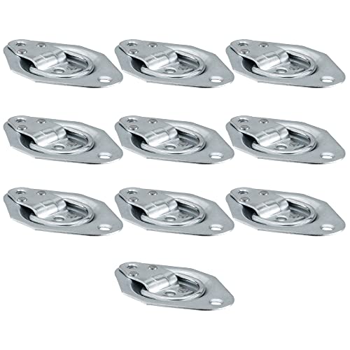 RecPro RV D-Ring Tie Down Anchors, 2,500 lb, 10-Pack - color: 2,500 lb capacity, size: 10 Pack