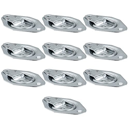 RecPro RV D-Ring Tie Down Anchors, 2,500 lb, 10-Pack - color: 2,500 lb capacity, size: 10 Pack
