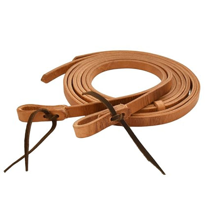 AJ Tack Harness Leather Split Reins - 3/4in x 8ft